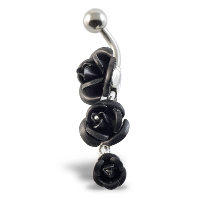 3 Roses Silver & Steel Navel