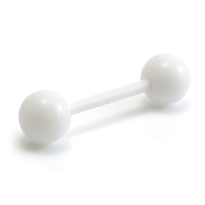 5x Black/White/Clear Ball Acrylic Flexi Barbells