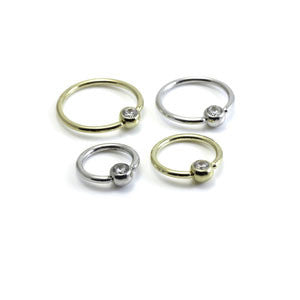 9ct Gold Gem BCR - 1.6mm