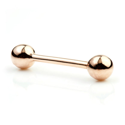 9ct Rose Gold Barbell 1.6mm