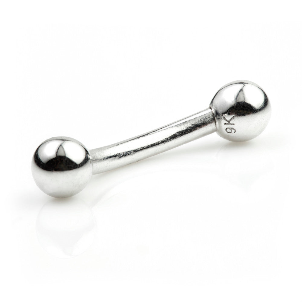 9ct White Gold Micro Banana
