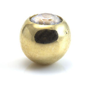 9ct Yellow Gold Jewel Screw Ball