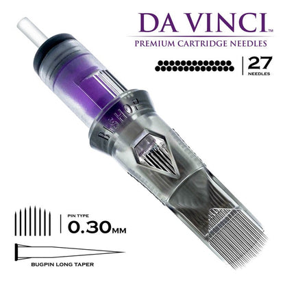 Bishop Cartridge Needles Da Vinci V2 - Curved Magnum - Bugpin - Long Taper