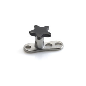 Black PVD on Ti Star on Ti Standard Anchor