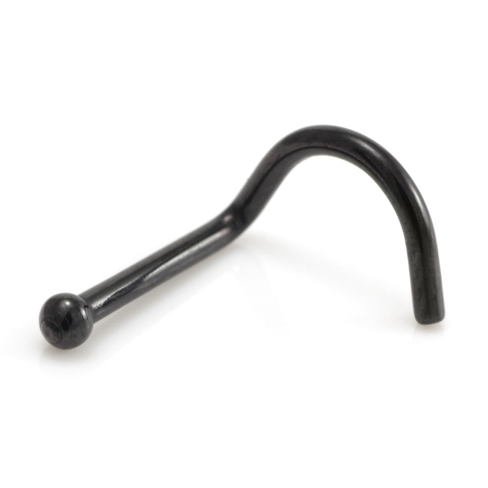 Black Steel Ball Nose Stud