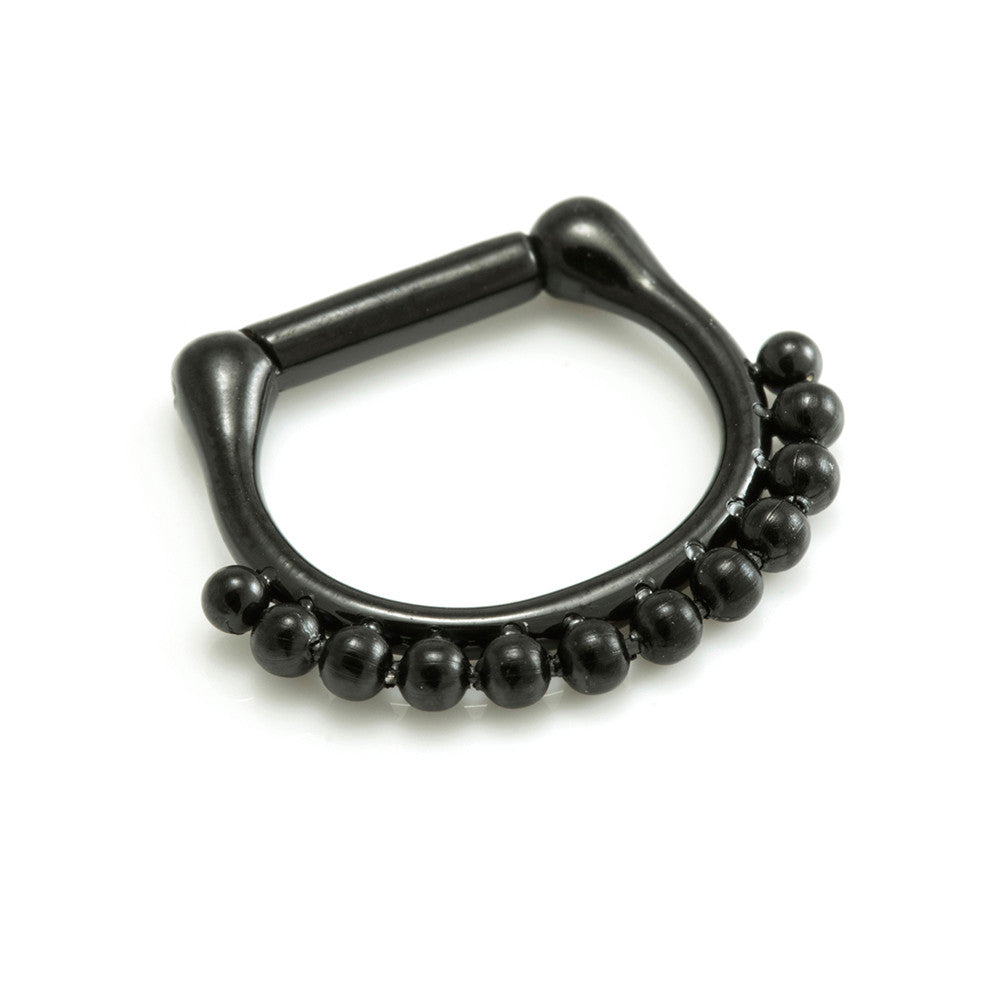 Black Steel Ball Style Septum Ring