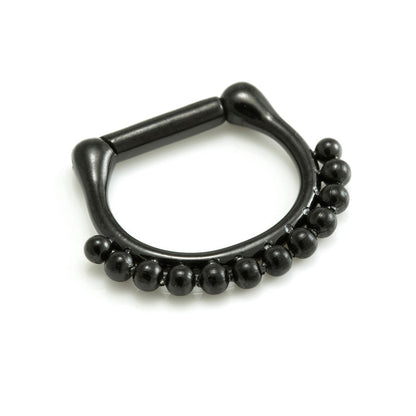 Black Steel Ball Style Septum Ring