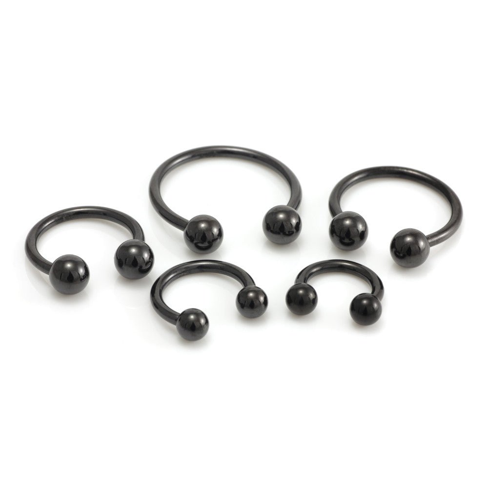 Black Steel Circular Barbell