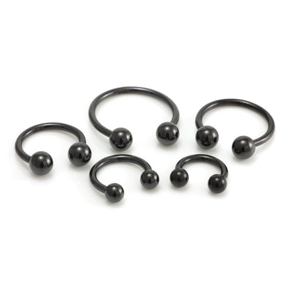 Black Steel Circular Barbell
