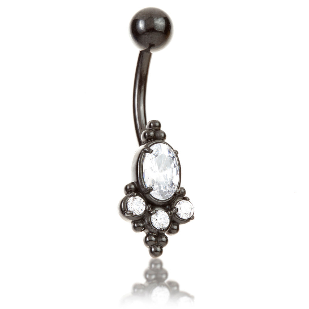 Black Steel Cluster Navel