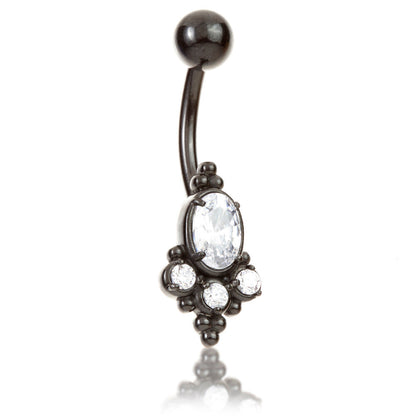 Black Steel Cluster Navel