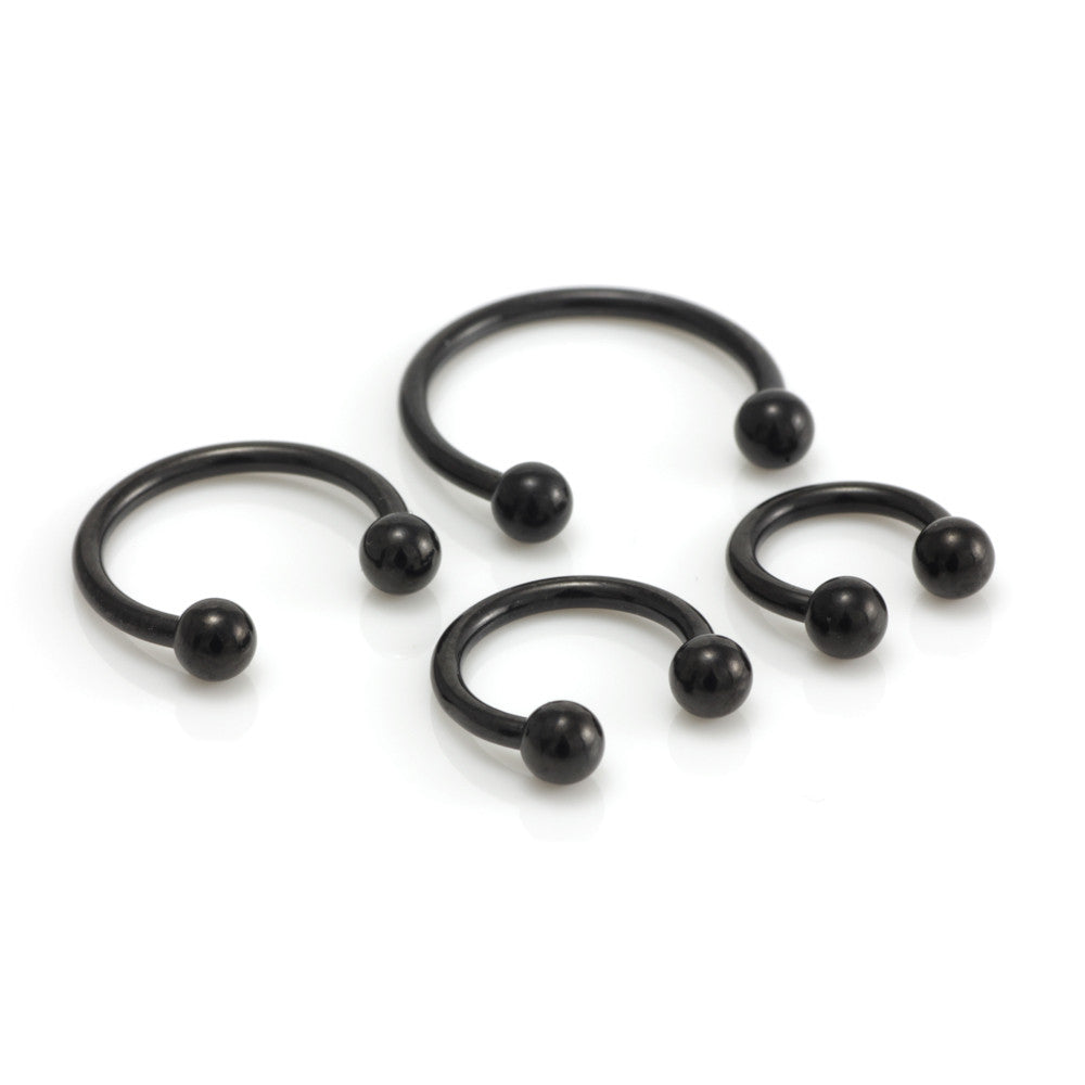 Black Steel Micro Circular Barbell