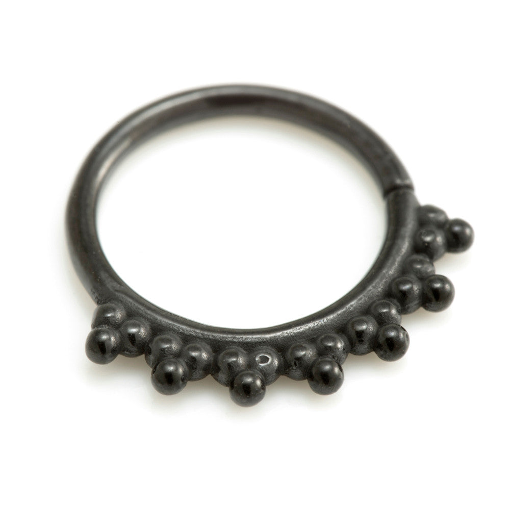 Black Steel Seamless Septum / Ear Ring 6
