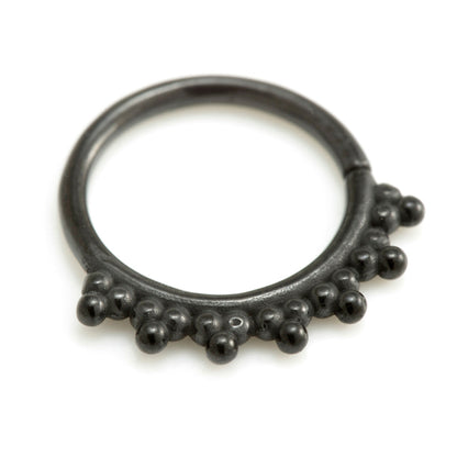 Black Steel Seamless Septum / Ear Ring 6