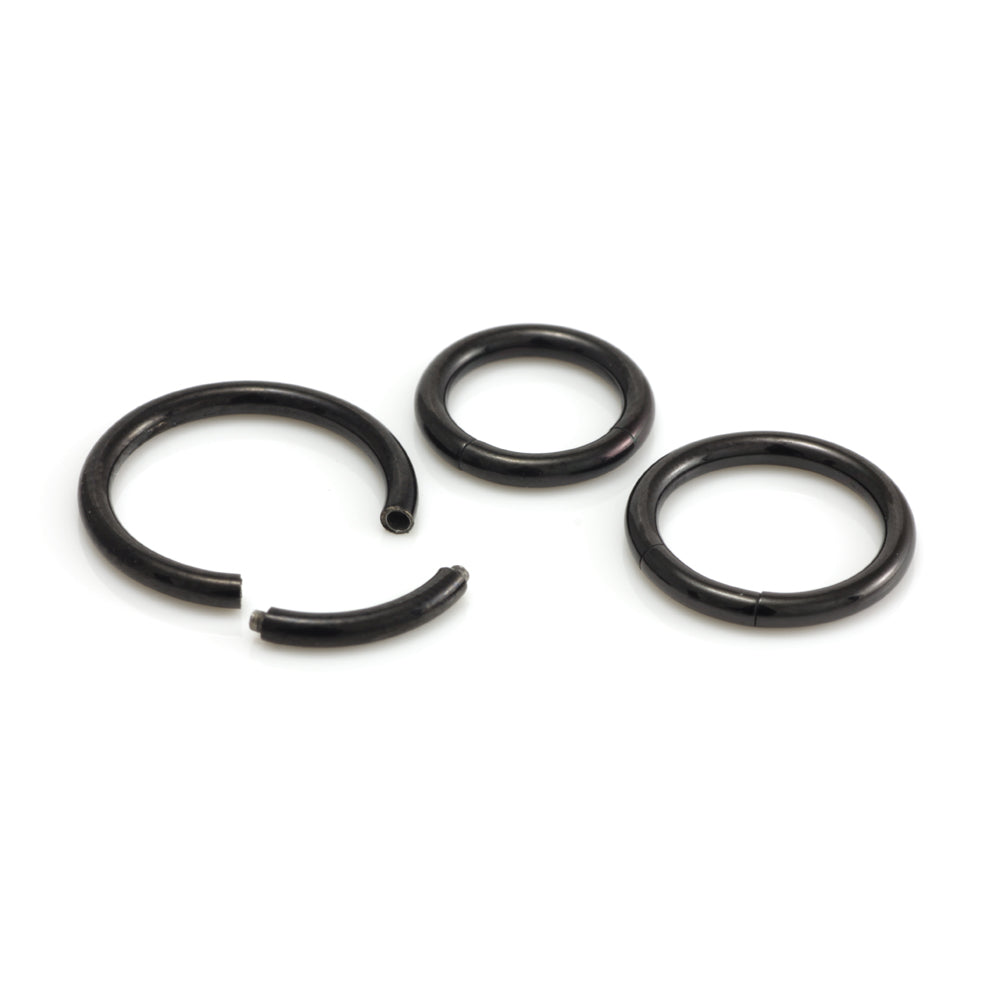 Black Steel Segment Ring