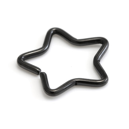 Black Steel Star Rings
