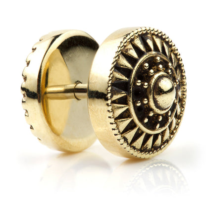 Brass Ear Stud / Fake Brass Ear Plug (individual) - BRFPLUG3-6-8