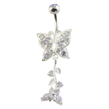 Butterfly Silver & Steel Navel