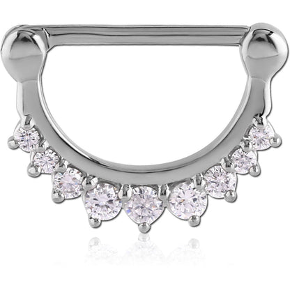 Cast Steel Gems Nipple Clicker - NCLIP11