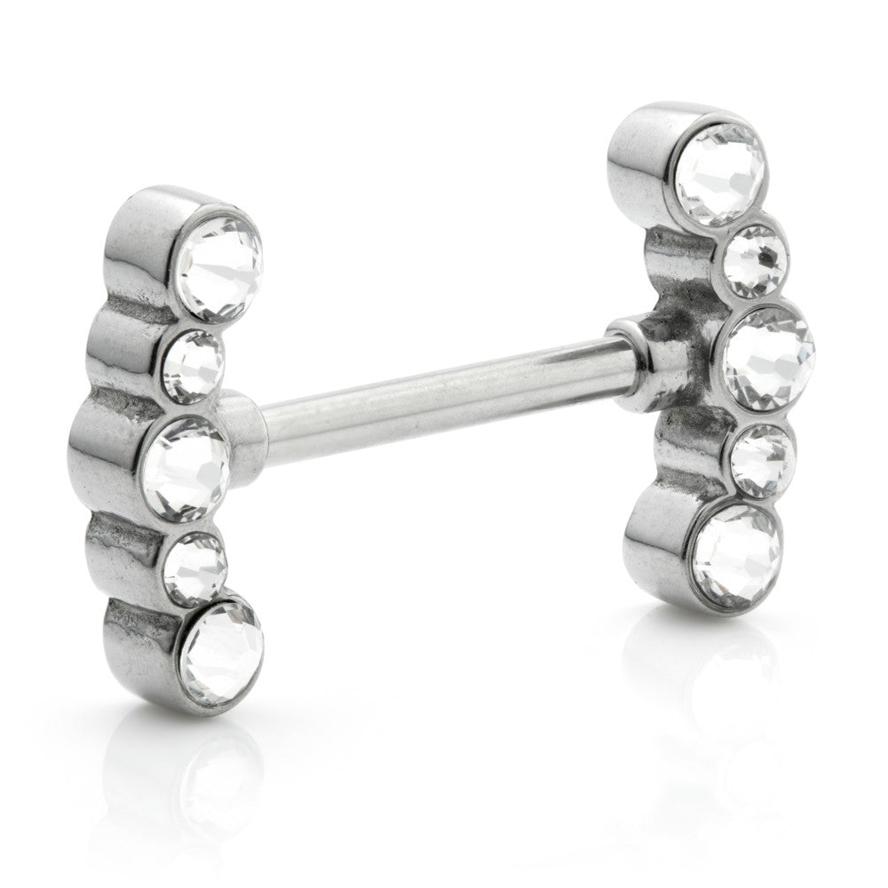 Cast Steel Graduated Gem Nipple Bar