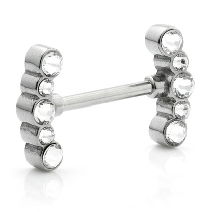 Cast Steel Graduated Gem Nipple Bar
