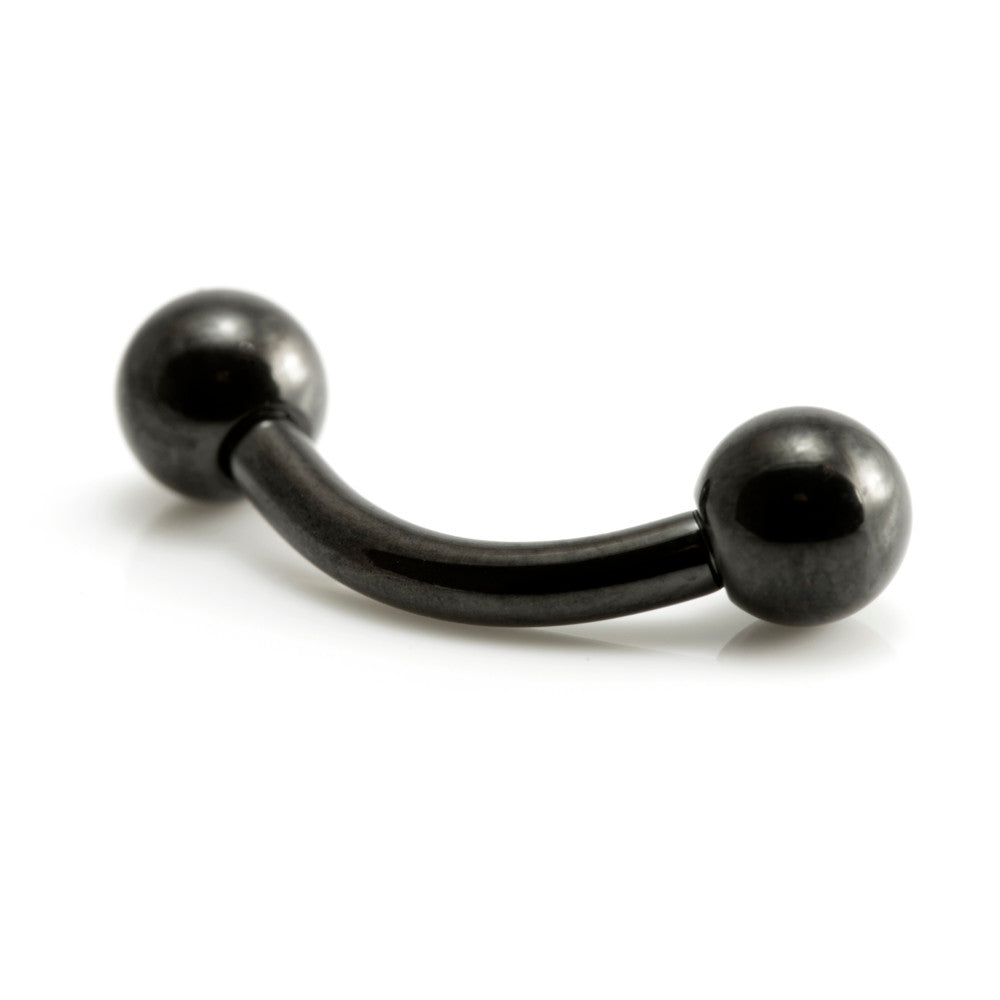 Evil Black Ti External Thread Curved Barbell
