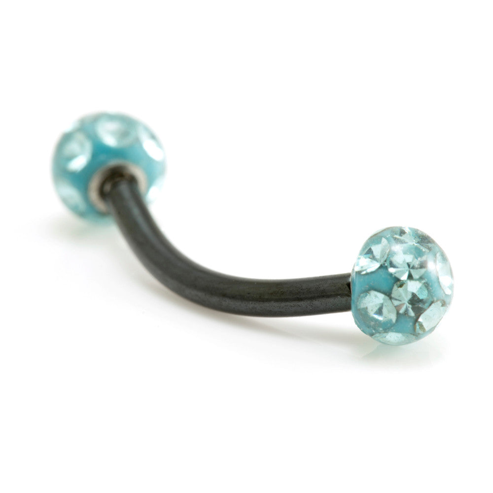 Evil Black Ti Internal Micro Banana with Multi Gem Resin Balls