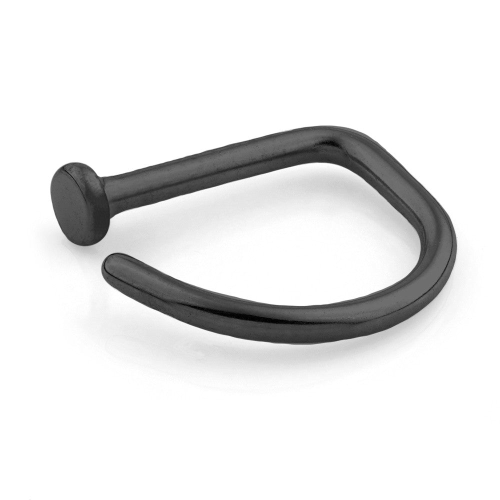 Evil Black Ti Open D Nose Ring - EVNS11