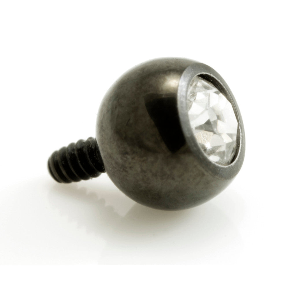 Evil Black Titanium Internal Thread Gem Ball