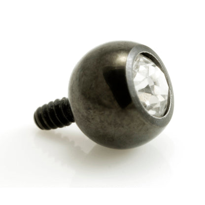 Evil Black Titanium Internal Thread Gem Ball