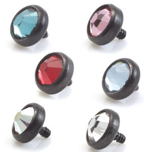 Evil Black Titanium Internal Thread Micro Gem Disk
