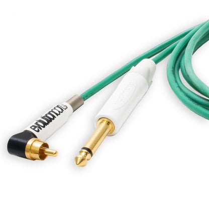 Evolution Angled RCA Tattoo Cord to 1/4 Inch Jack. Silicone Medusa Cable
