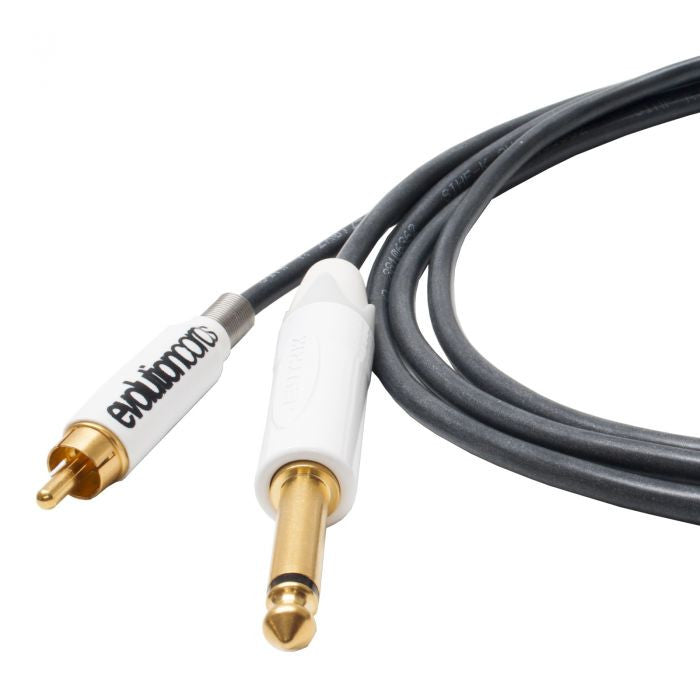 Evolution RCA Tattoo Cord to 1/4 Inch Jack. Silicone Medusa Cable