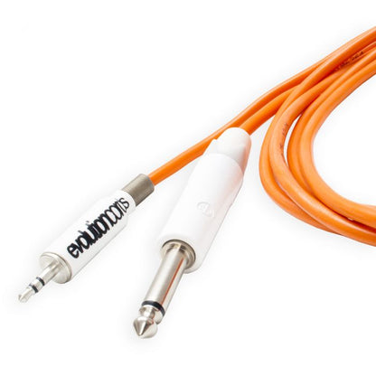 Evolution Straight Phono (mini jack) Tattoo Cord to 1/4 Inch Jack. Silicone Medusa V2 Cable