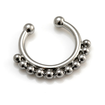 Fake Steel Dot Septum Ring