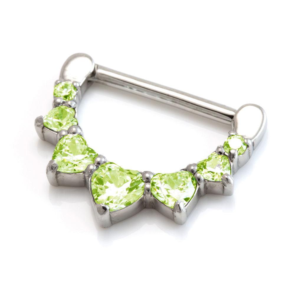 Gem Hearts Nipple Clicker
