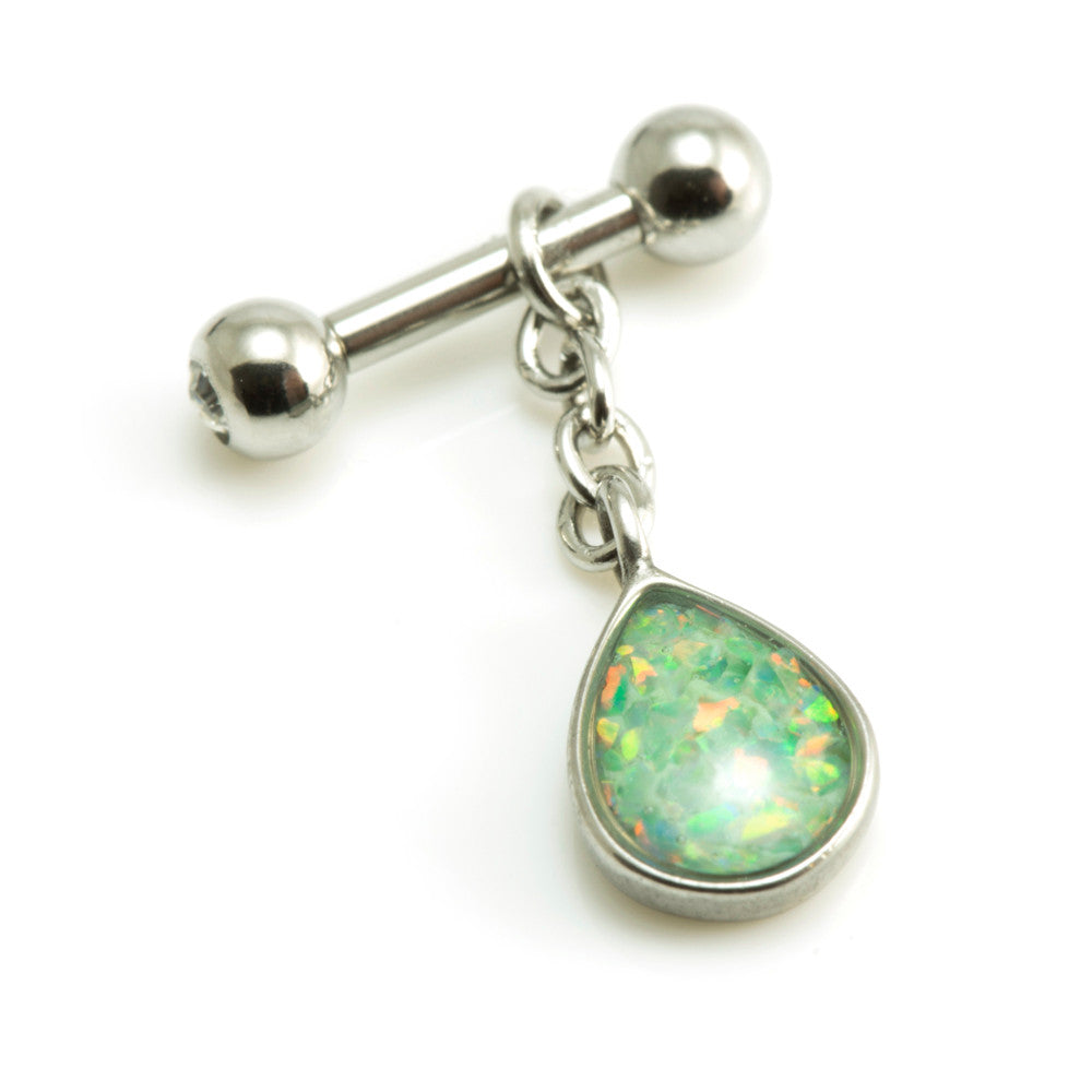 Hanging Opal Tear Stud