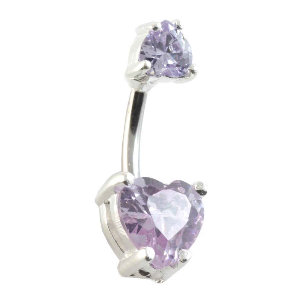 Heart Navel with Heart Top Gem