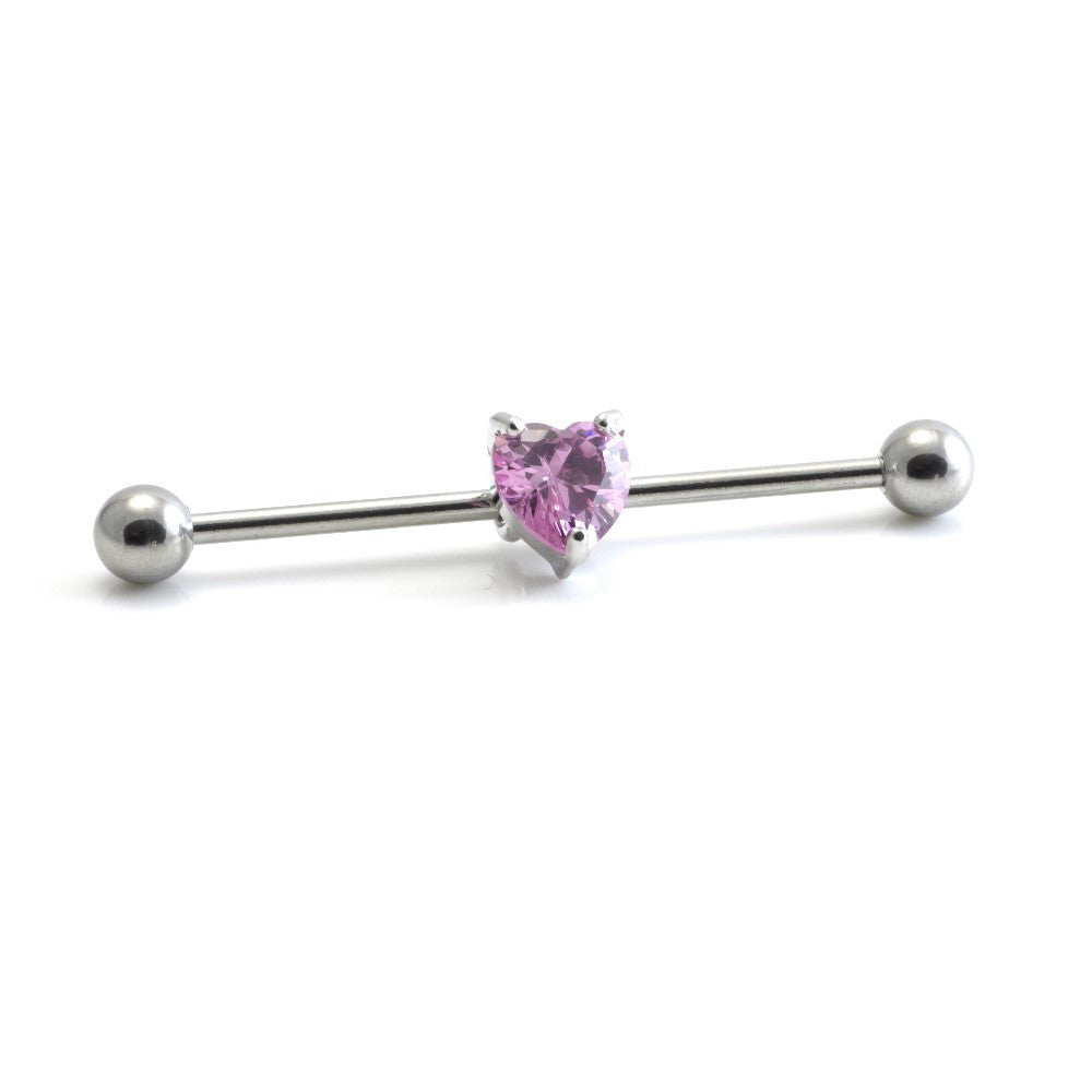Industrial Bar with Gem Heart
