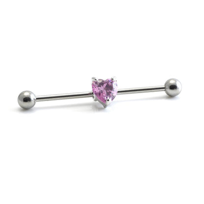 Industrial Bar with Gem Heart