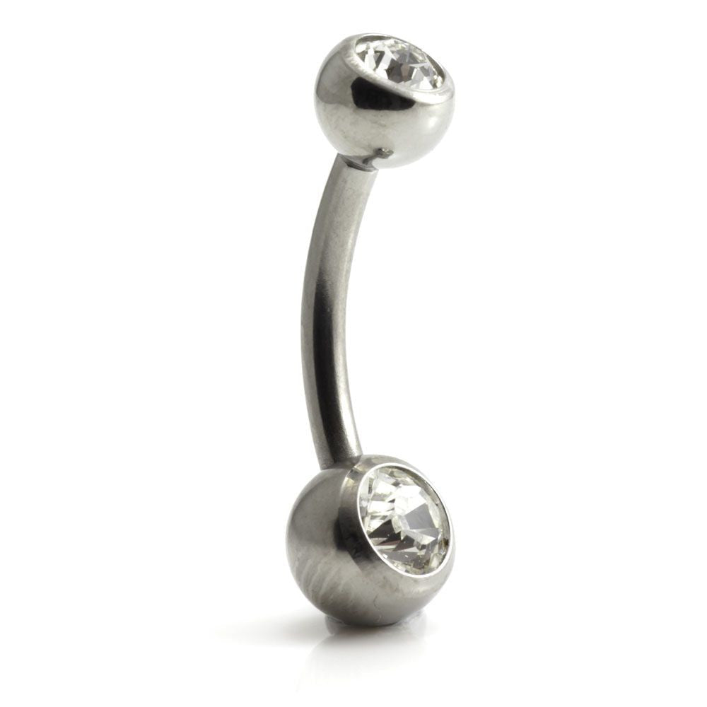 Internal Thread Ti Double Jewelled Baby Navel