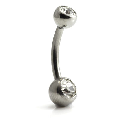 Internal Thread Ti Double Jewelled Baby Navel