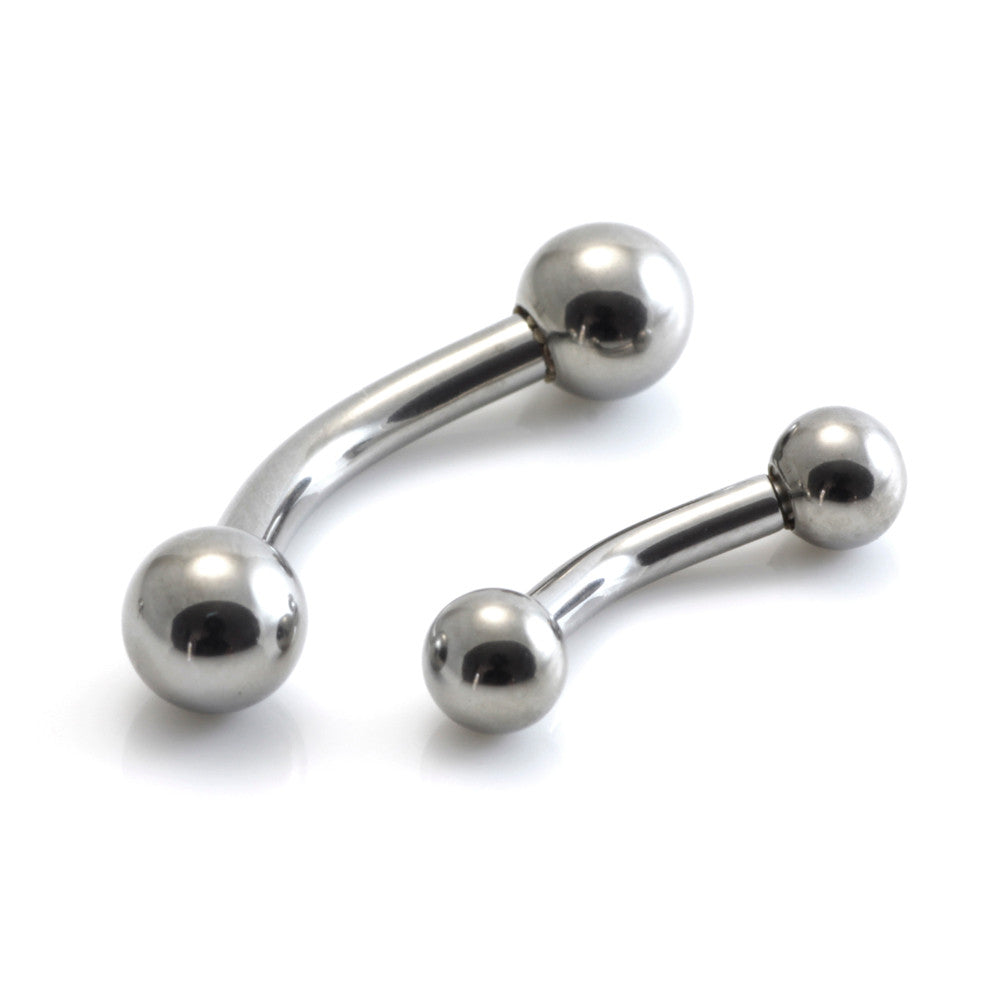 Internal Ti Banana Bar with Balls 1.6mm