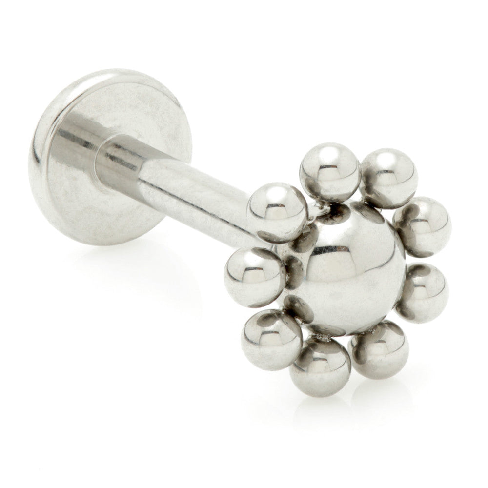 Internal Ti Beaded Flower Labret