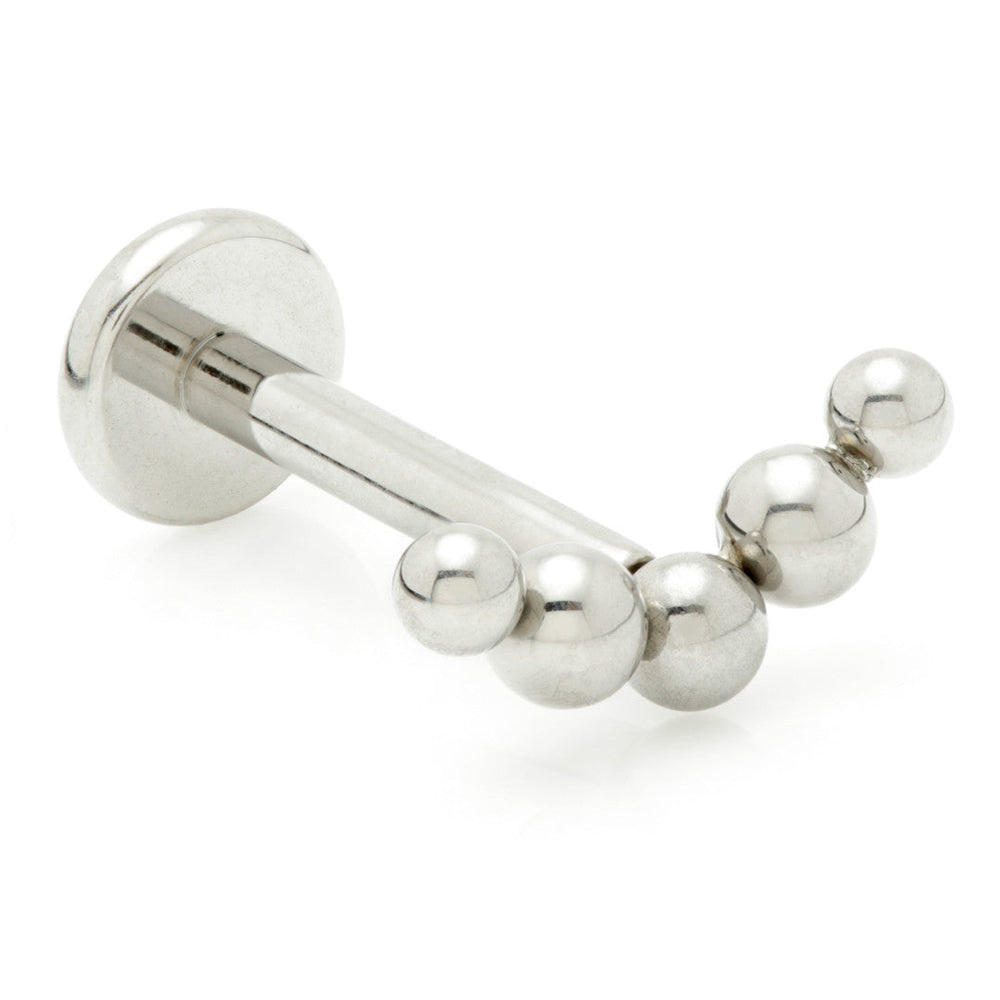 Internal Ti Curved 5 Bead Labret