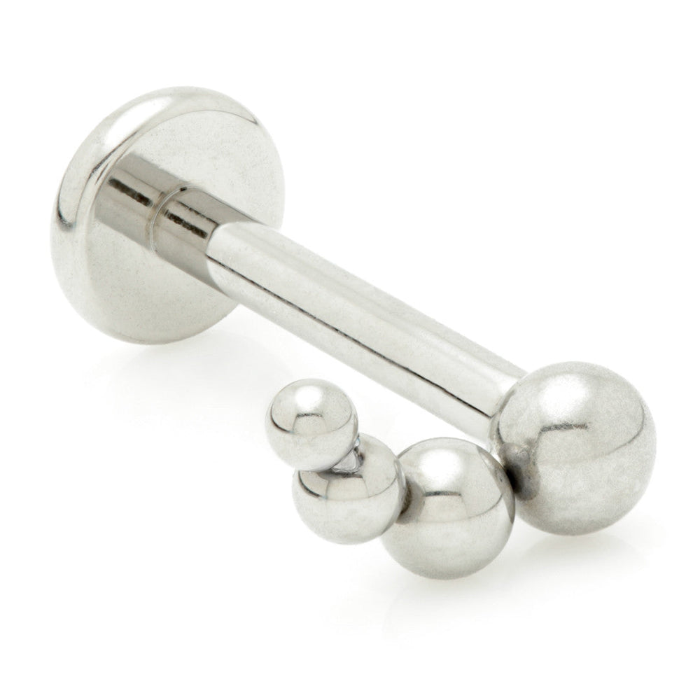 Internal Ti Curved Quadruple Ball Labret