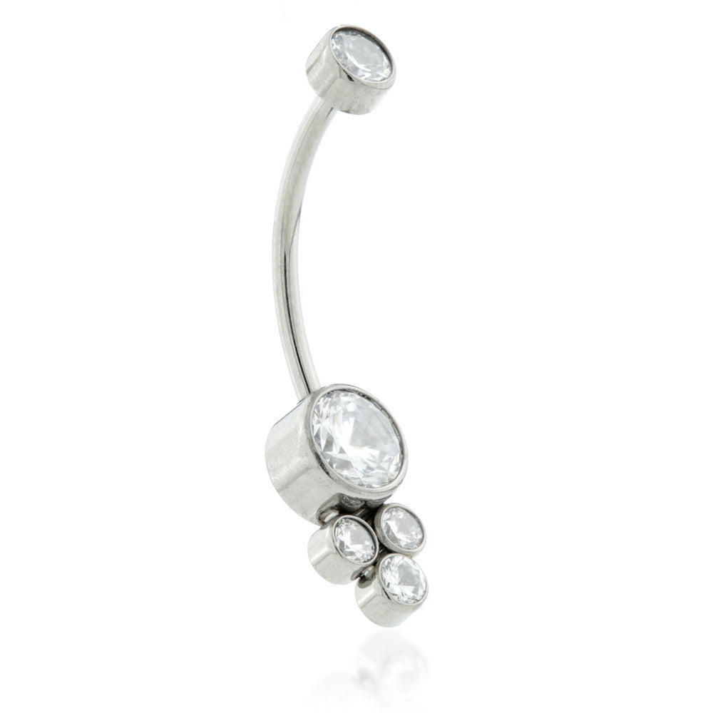 Internal Ti Jewelled Quad Disk Navel