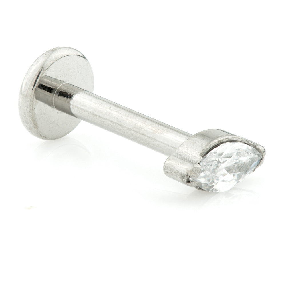 Internal Ti Labret with Marquise Gem Attachment