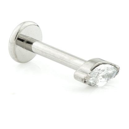 Internal Ti Labret with Marquise Gem Attachment