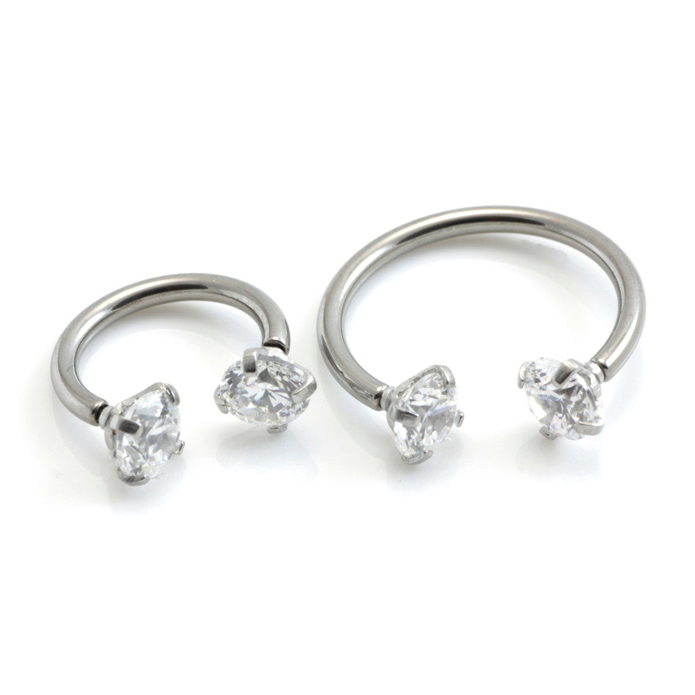 Internal Ti Micro CBB Steel Prong Set Gems 1.2mm - Crystal